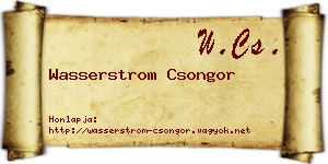 Wasserstrom Csongor névjegykártya